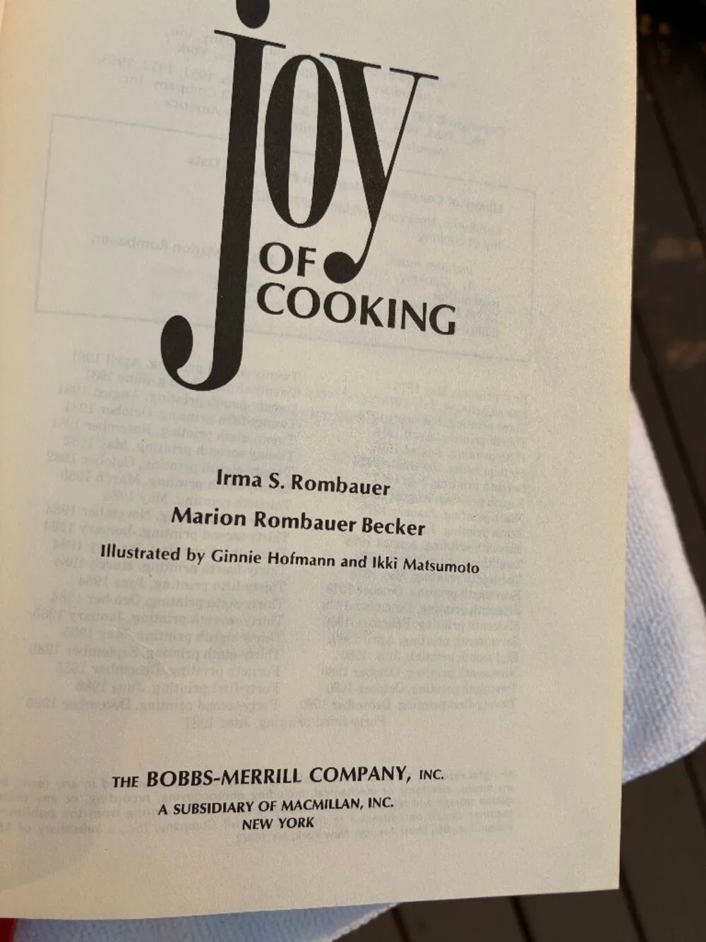 Joy of Cooking  Hardcover Dust Jacket I Rombaur M Becker Cookbook